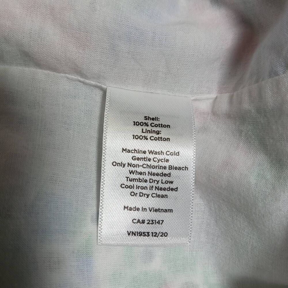 Talbots womens size 14 eyelet sundress green pink cotton casual excellent euc - Picture 8 of 9